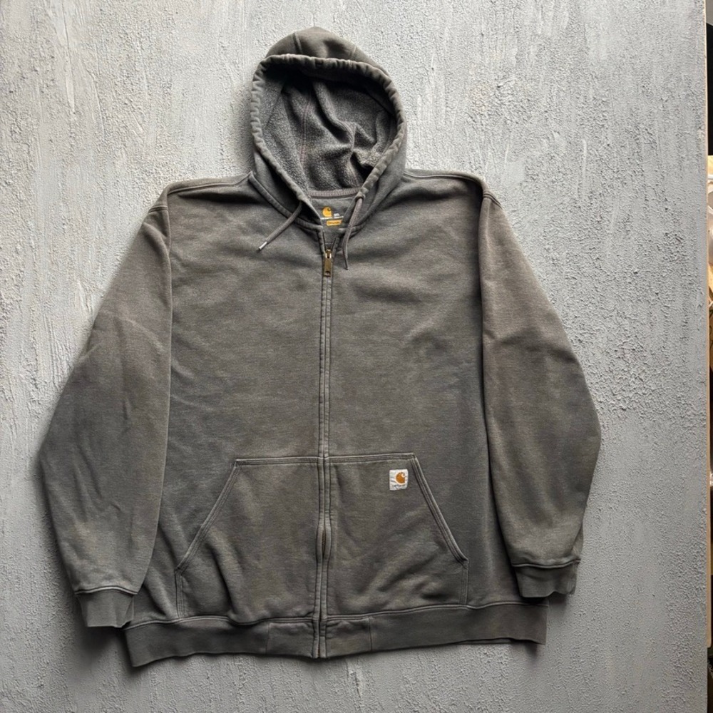 Carhartt Full Zip Hoodie Mens 3XL Gray